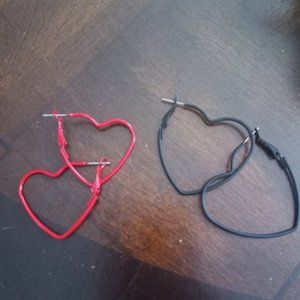 Heart hoop earings